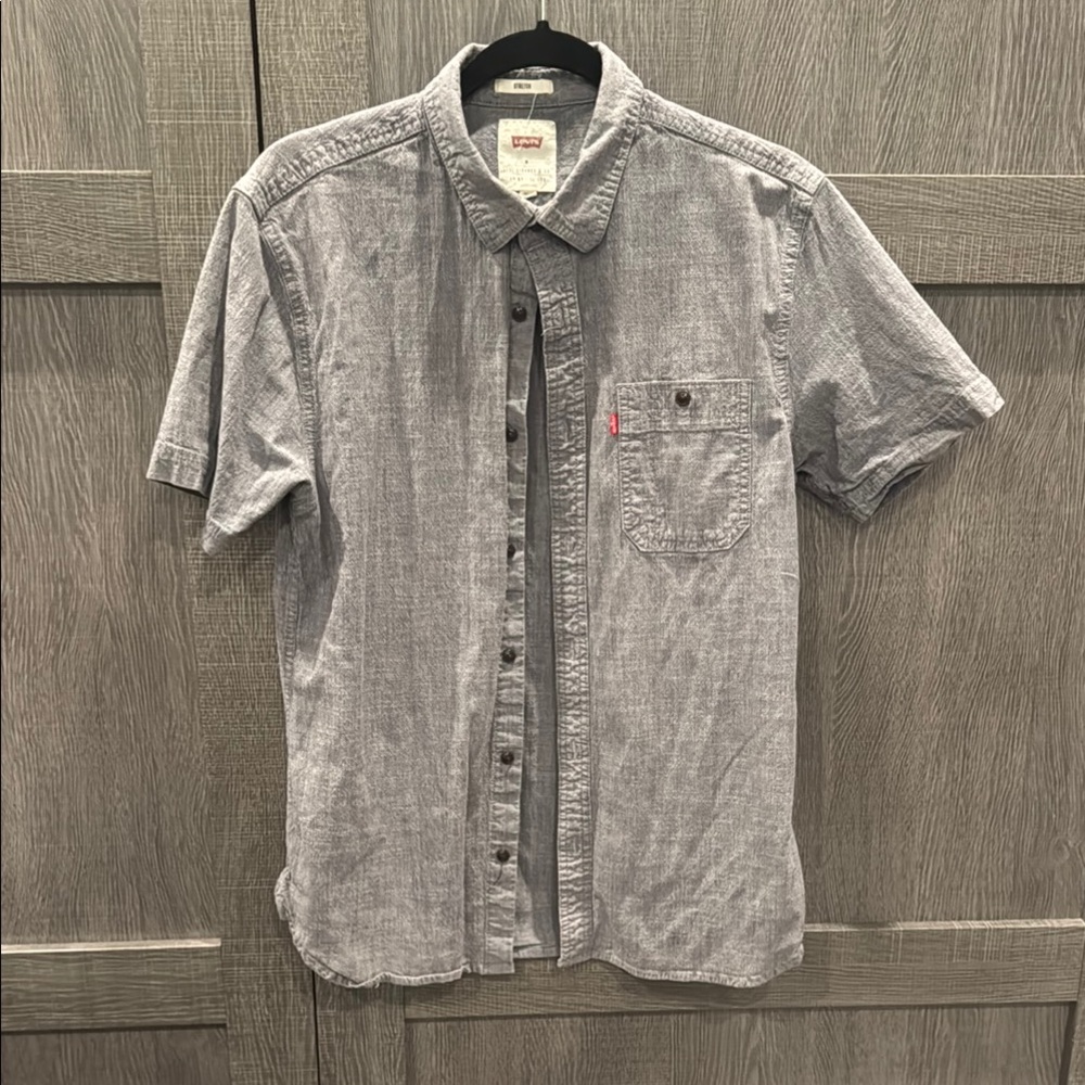 Levi's Gray Short Sleeve Men's Workman's Shirt - Stretch